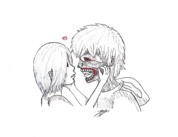 Токийский гуль срисовать