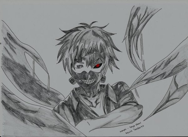 Аниме для срисовки Токийский гуль