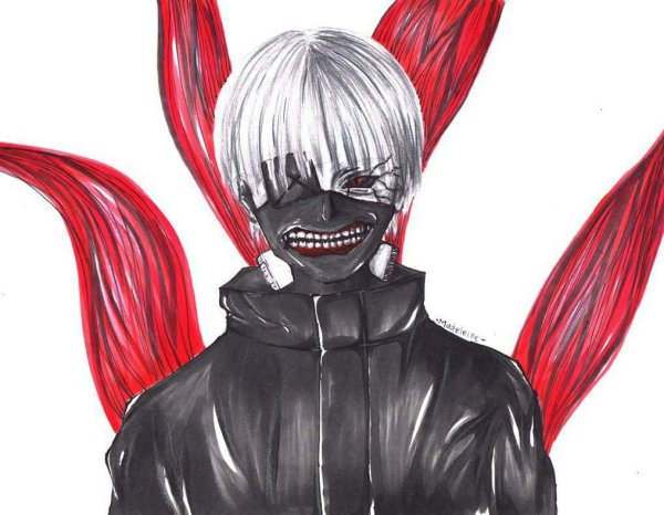 Аниме Токийский гуль Канеки с кагуне