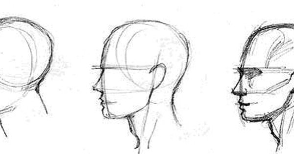 Нарисовать лицо боком