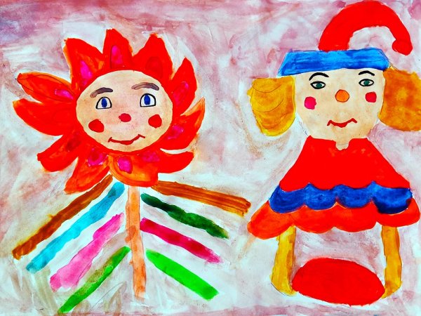 Масленица детские рисунки