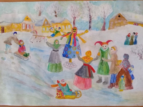 Масленица рисунок