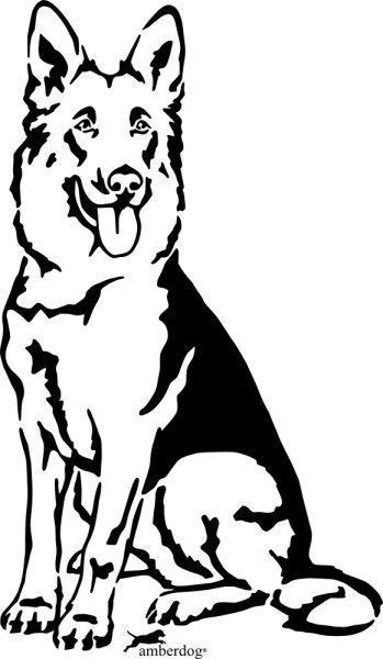 Восточноевропейская овчарка контур