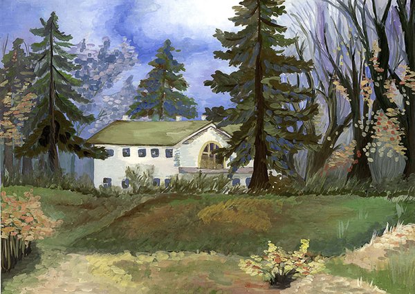 Иллюстрация Ясной Поляны Толстого