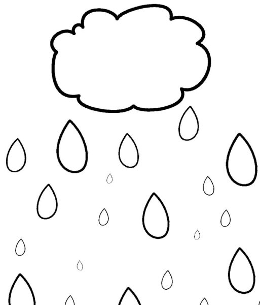 Раскраска капелька воды для детей
