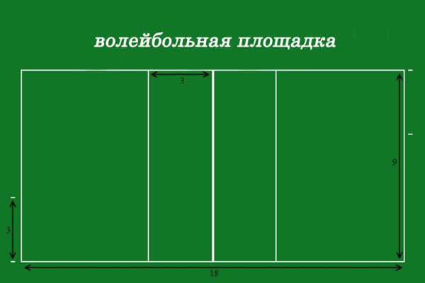 Разметка волейбольной площадки