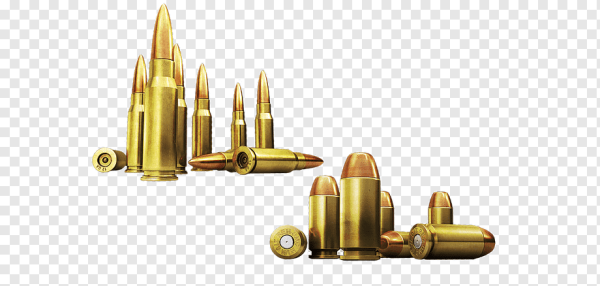 Пуля на прозрачном фоне