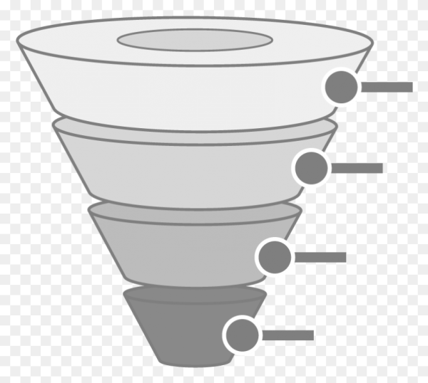 Воронка на белом фоне