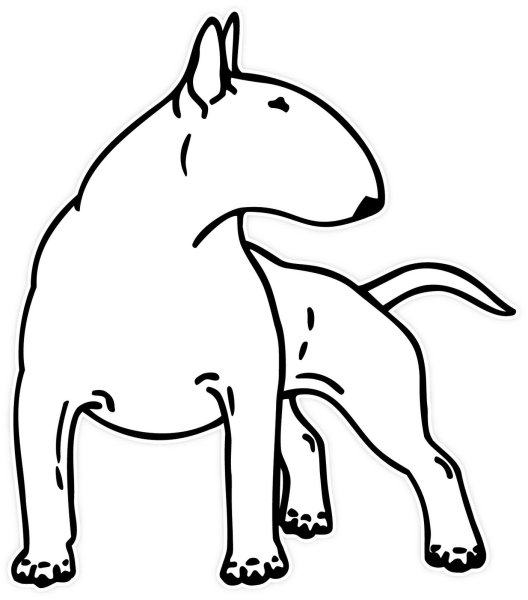 Наклейка бультерьер