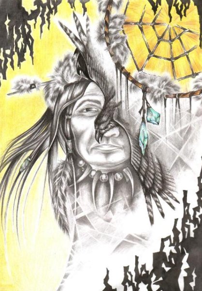 Шаман тату эскиз