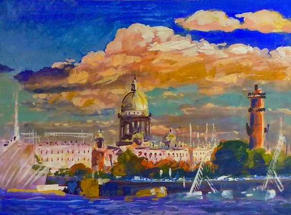Петербург гуашью