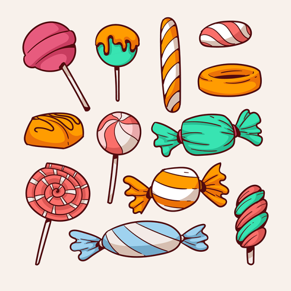 Леденец на палочке вектор