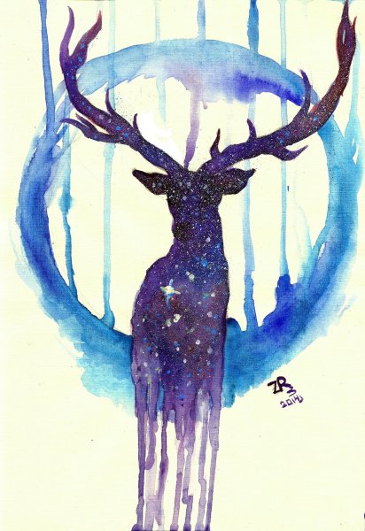 Фантастические существа акварелью