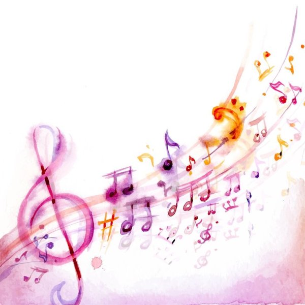 Ноты акварель