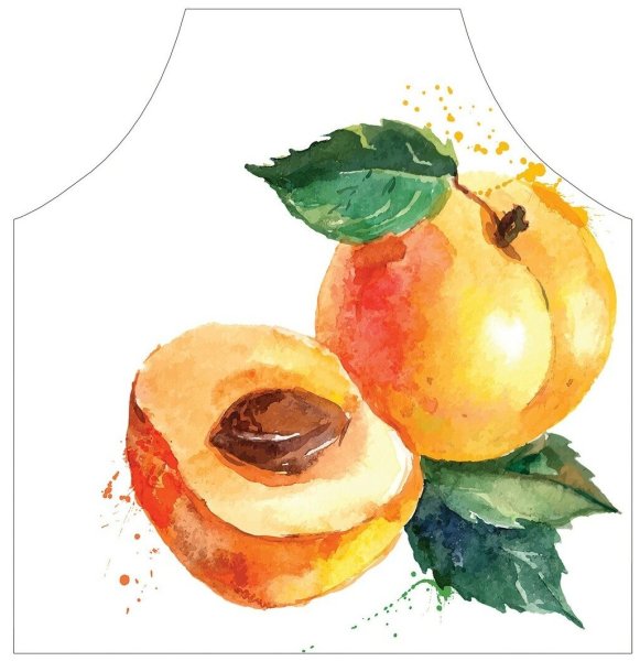 Персик акварелью