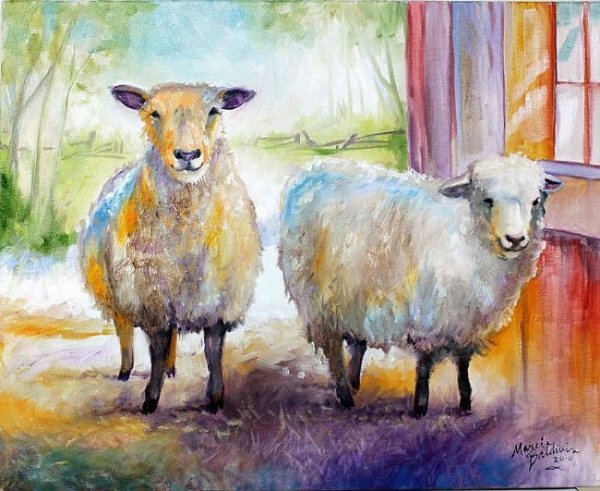 Баран красками