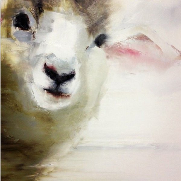 Ягненок гуашью