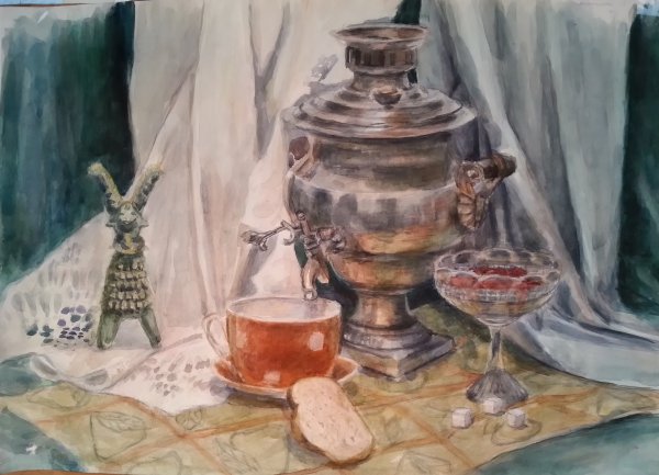 Герман Егошин натюрморт с самоваром