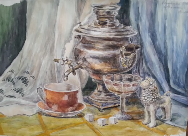 Натюрморт Этюд самовар