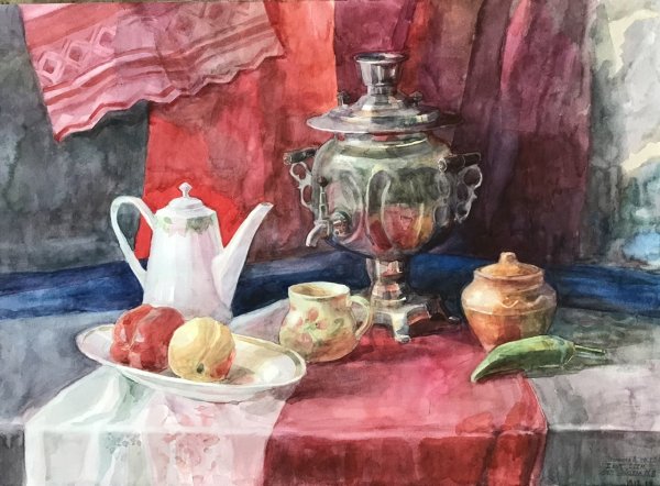 Кончаловский натюрморт с самоваром