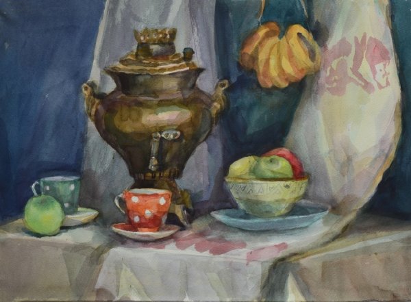 Тульский самовар декоративный натюрморт