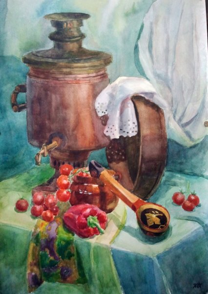 Шварков б. п. натюрморт самовар