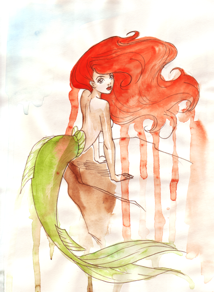 Милая нарисовать русалок