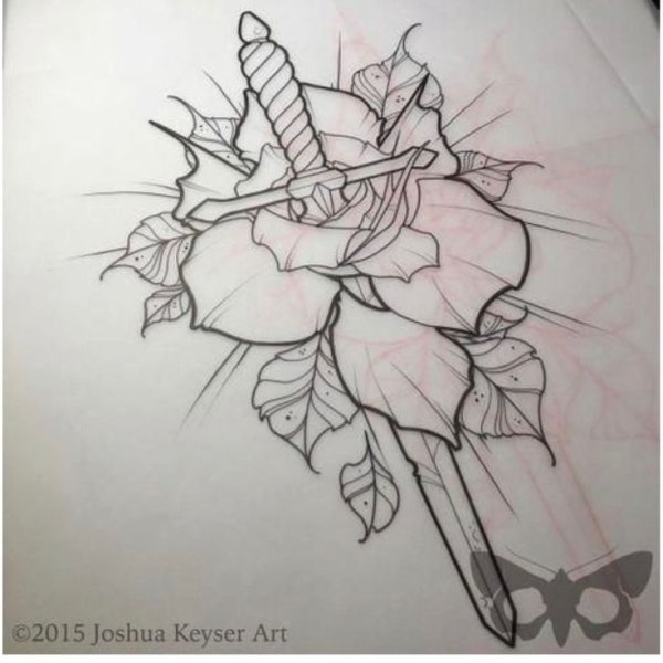 Перо акварель