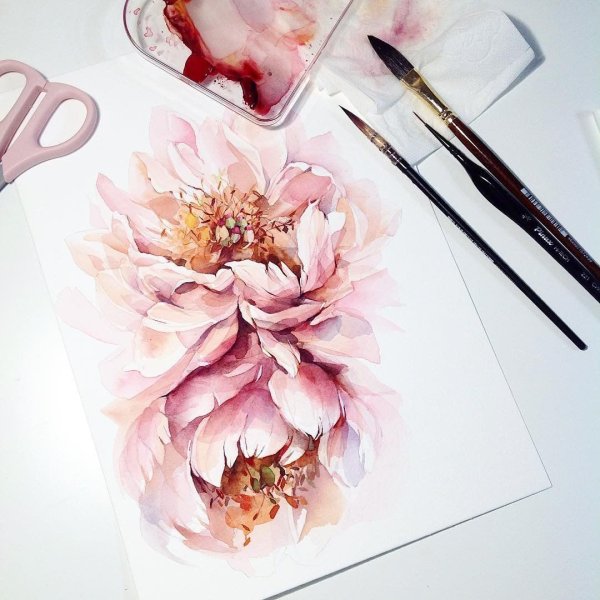 Рисунки акварелью для скетчбука