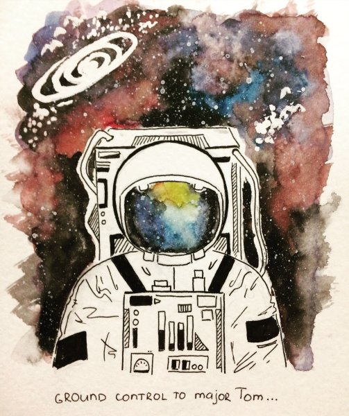 Космонавт рисунок