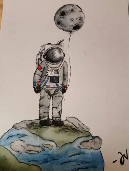 Космонавт иллюстрация