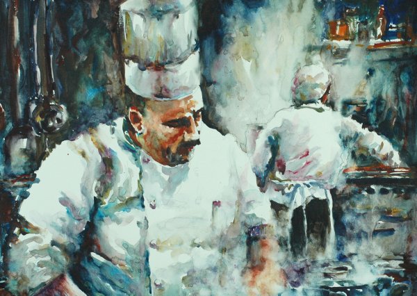 Повариха живопись