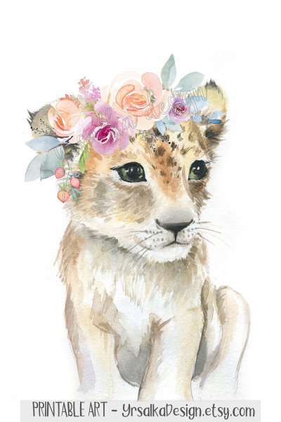 Львенок рисунок