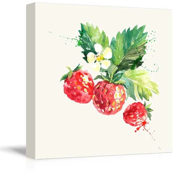 Клубника гуашью