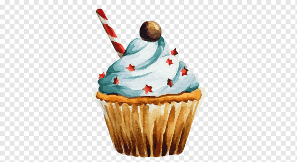 Капкейк акварель