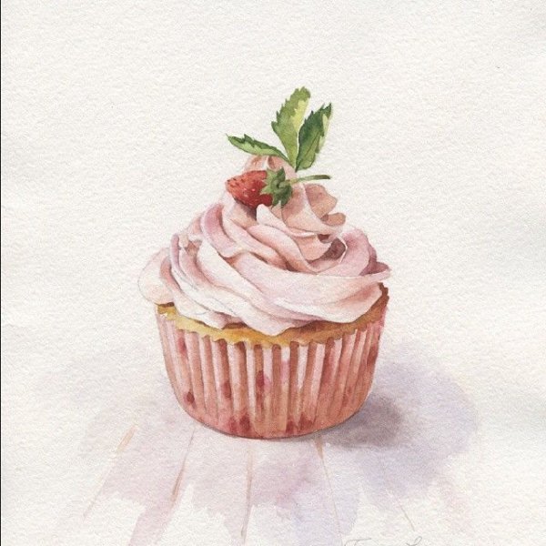 Акварельные капкейки