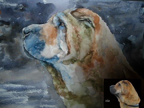 Вышивка крестом шарпей