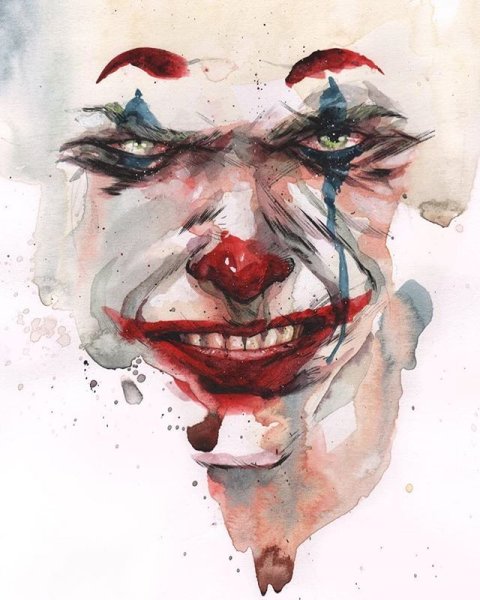 Джокер хит Леджер акварель