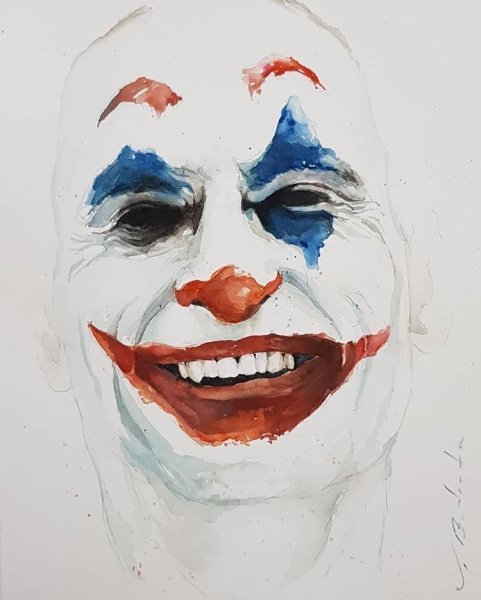 Джокер хит Леджер акварель