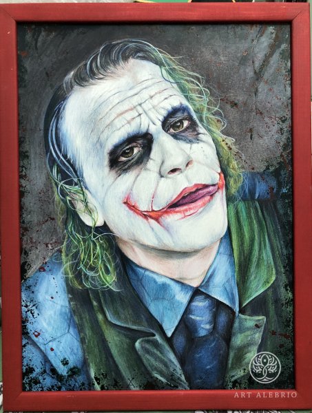 Джокер рисунок красками