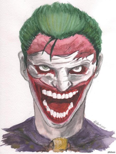 Тату Харли Квинн акварель