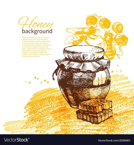 Банка мёда эскиз