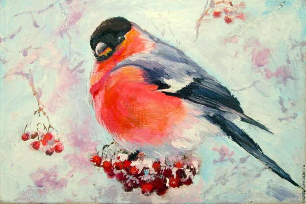 Мария Павлова картины Снегири