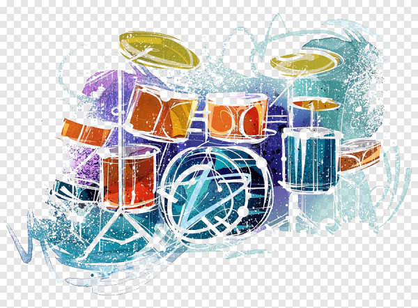 Барабан акварель