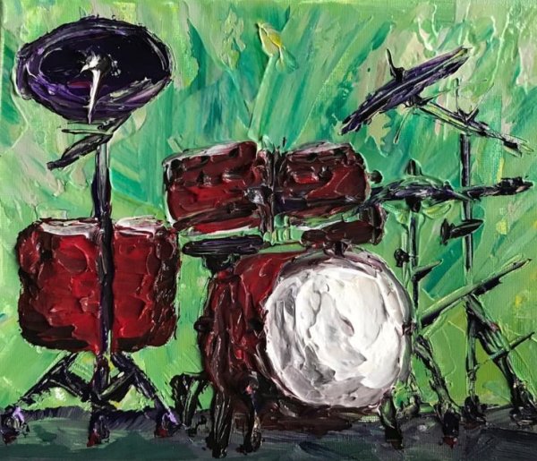 Барабаны картина художника