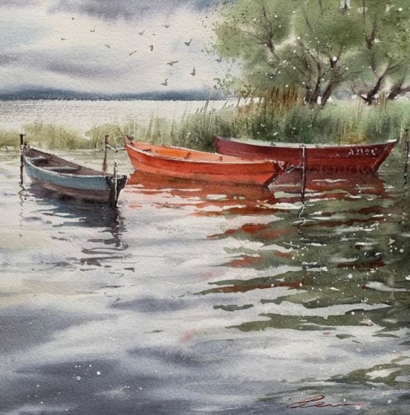 Гомзина Галина акварель пейзажи