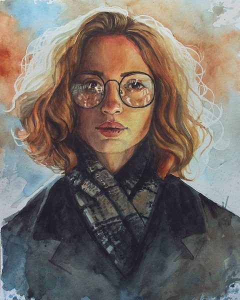 Гермиона Грейнджер портрет акварелью