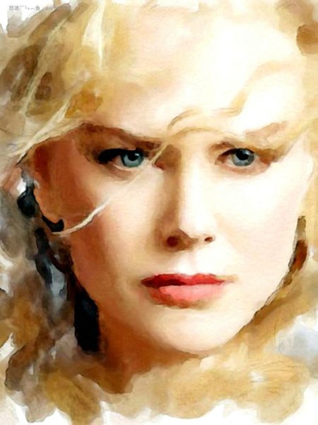 Лицо акварелью