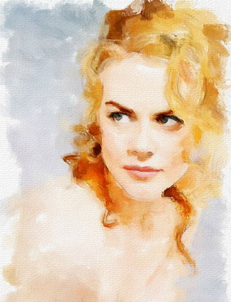 Открытка акварель девушка