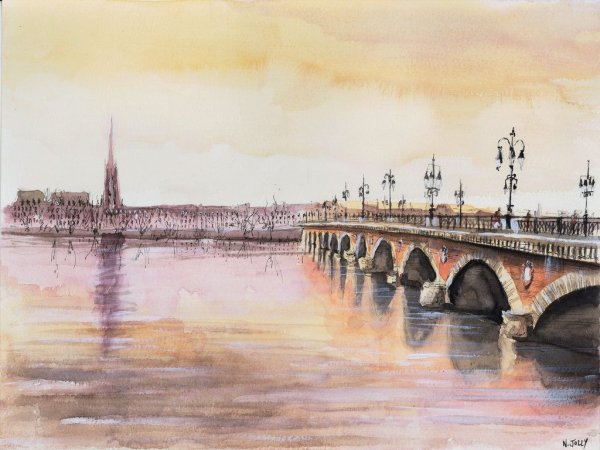 Франция акварель